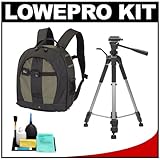 Lowepro Pro Runner 200 AW Digital SLR Camera Backpack Case (Pine Green) + T ....