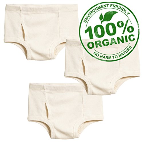 City Threads Little Boys' 100% Certified Organic Cotton Briefs Underwear (2T-6)