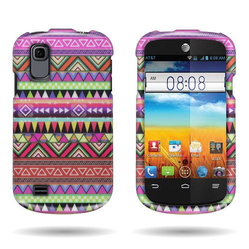CoverONÂ® Hard Slim Design Case for ZTE Prelude / Avail 2 - with Cover Removal Pry Tool - Red Green Tribal