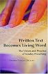 Written Text Becomes Living Word: The Vision and Practice of Sunday Preaching