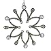 Elegant Hanging Decor for Home and Party Decoration | Handmade Snowflake Iron & Glass Pendant Hanging White Snowflakes Decorations | 6 Inches-Set of 6