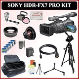 Sony HDR-FX7 3-CMOS Sensor HDV High-Definition Handycam Camcorder with 20x Optical Zoom With SSE Package Including: Long Life Battery, External Travel Charger, HDMI Cable, Pro Fluid Head Tripod w/ Tripod Dolly, Shochproof Carrying Case, Wide Angle & Telephoto Lenses, 3 Piece Filter Kit, Video Light and much much more!