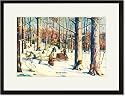Black Framed/Matted Print 17x23, Sugar Maple