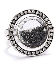 Moritz Glik "Kaleidoscope" 18K Gold and Black Diamond Orbit Ring, Size 7