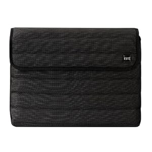 Modern Nylon Checkpoint Friendly Velcro Netbook Sleeve Case (Black) to Protect the Samsung N110-12PBK 10.1-Inch Black Netbook