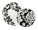 Damask 16-pc. Dinnerware Set - Black/ White