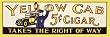 Yellow Cab Cigar Porcelain Refrigerator Magnet