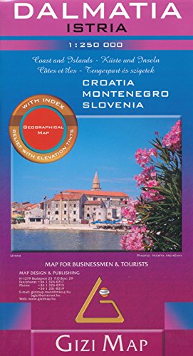 Croatia: Dalmatia & Istria 1:250,000 Travel Map GIZI