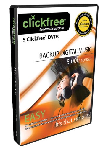 ClickFree DVD200-5 Automatic Backup DVD - Music Edition (5-Pack)