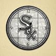 Chicago White Sox 12in Art Glass Clock MLB Baseball Fan Shop Sports Team Merchandise