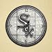 MLB Chicago White Sox Stained Glass Wall Clock