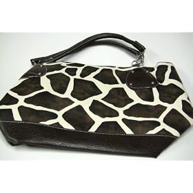 Click here to buy Large Brown White Giraffe Print Tote Bag Purse by Coolstuff4U.