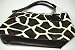 Large Brown / White Giraffe Print Tote Bag Purse