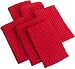 DII Heavyweight Dish Cloth, Tango Red, Set of 6