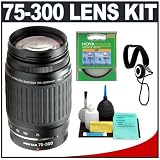 Pentax FA J 75-300mm f/4.5-5.8 AL Zoom Lens (Black) + Hoya 58mm UV Filter + CapKeeper + 6-Piece Cleaning Kit