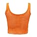 Envy Boutique Women's Sexy Sleeveless Casual Retro Fishnet Net Mesh Summer Crop Top