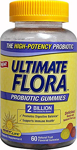 ReNew Life Ultimate Flora Gummy 2 Billion Probiotic - 60 Count