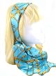 Head Band - Designer Inspired ~ Turquoise with Gold Links