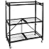 Origami General Purpose Steel Storage Rack with Wheels, 3-Shelf, Small
