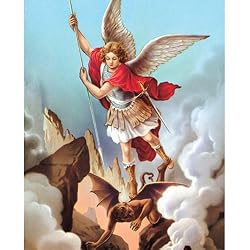 Carded 8"x10" Prints for Framing - Saint Michael Archangel - Linen Paper - 7 and 4 Color Process Printing