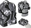SPEAR Laptoprucksack 15,4 Zoll RAPTOR XP Rucksack mit Helmfach / Schulrucksack / REGEN&Uuml;BERZUG /// GRAU Camouflage Army