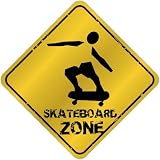 New  Skateboard Zone  Crossing Sign Sports