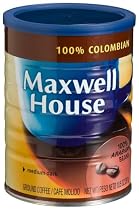 Maxwell House 100% Columbain (Medium Dark) Ground Coffee, 11-Ounce Cans (Pack of 6)