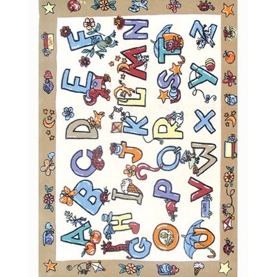 Home Dynamix Kidz Image KI007-113 Polypropylene 4-Feet 11-Inch by 6-Feet 10-Inch Area Rug, Beige