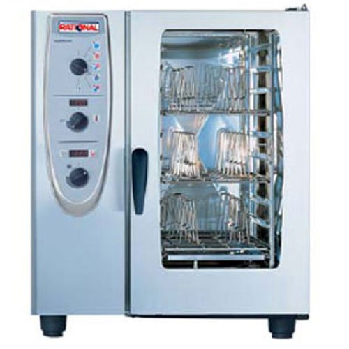 Gas Combi Oven-RATIONAL Cooking Systems CM101G Combi Oven Steamer Half Size Gas Manual Controls for Steam Convection and Combi 10 13 x 18 Pans or 10 12 x 20 Pans CombiMaster Series Images