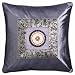 Decorative Handmade Silver Chinese Calligraphy Golden Sunflower Cushion Cover / Pillow Sham