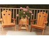 Cedar Country Hearts Adirondack Chair Collection (Natural) (36.5H x 30W x 35D)