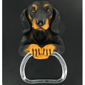 Dachshund Dog Towel Ring Holder Bathroom Kitchen by Bathroom Holders