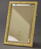 14k Gold Plate Rectangular Frame with Yellow Swarovski Crystals - 4x6