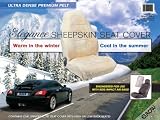Gray Universal Fit Eurow Sheepskin Seat Cover, Premium Pelt