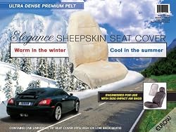 Gray Universal Fit Eurow Sheepskin Seat Cover, Premium Pelt