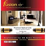 Fusion AV 5mm Optical Toslink Digital Audio Cable with Premium High Grade Shielding, 12' Long