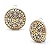 Rodney Holman Gold Plated Button Clip On Earrings title=