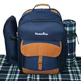 from Picnics4fun Picnic Backpack Set 4 Flask Mugs Rug Buchanan Deluxe