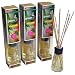 Greenair Aromatherapy Reed Diffusers, 2.7-Ounce Containers, Honeysuckle (Set of 3)