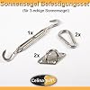 Befestigungsset Edelstahl V2A f�r 3-eckige Sonnensegel