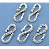 Sterling Silver S-Hook Clasps Beading 16mm Approx 5