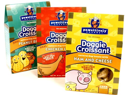 Pawsitively Gourmet Original Doggie Croissant With Real Chicken Livers (Pack of 6) by Croissants