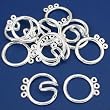 3 Strand Hook & Eye Clasp Silver Plated 21mm Approx 6