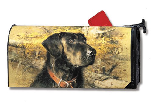 Black Lab Mailbox Cover
