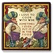 I Love To Cook With Wine ... Wine Ceramic Trivet (6" x 6")
