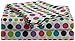 Divatex Home Fashions Jumbo Dots Sheet Set, Multi/White, Twin