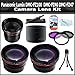 Vivitar Lens Kit For Panasonic Lumix DMC-FZ100 DMC-FZ40 DMC-FZ47 Camera Includes Wide Angle Fisheye 0.21x Conversion Lens + .45X Professional Wide Angle HD Lens w/ Macro + 2x HD Telephoto Lens + Multi-Coated 3PC Filter Kit (UV-CPL-FLD) + Lens Adapter +++