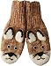 DeLux Mountain Lion Beige Wool Animal Mittens