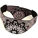 Ct Bandana Head Doo Wrap Scarf Biker Crystal Black with Pink
