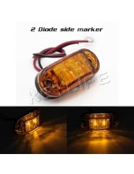 Lighting: BARGAIN!!! 1X Trailer Truck Surface Mount LED Oval 2.5" Amber Side Marker Lamp Bulb Diode in - Generic